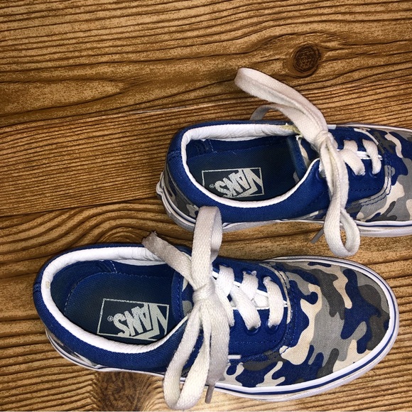 Vans size 11.5 kids blue camo Dodgers lace up - Picture 3 of 8